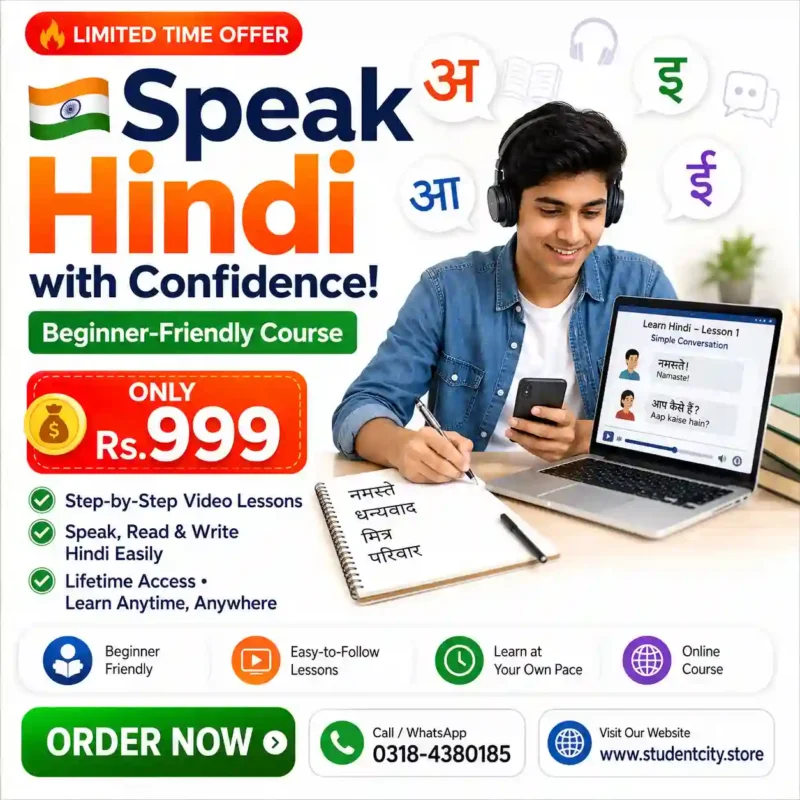 Professional Hindi Language Course – Learn to Speak, Read & Write Hindi | Only Rs. 999