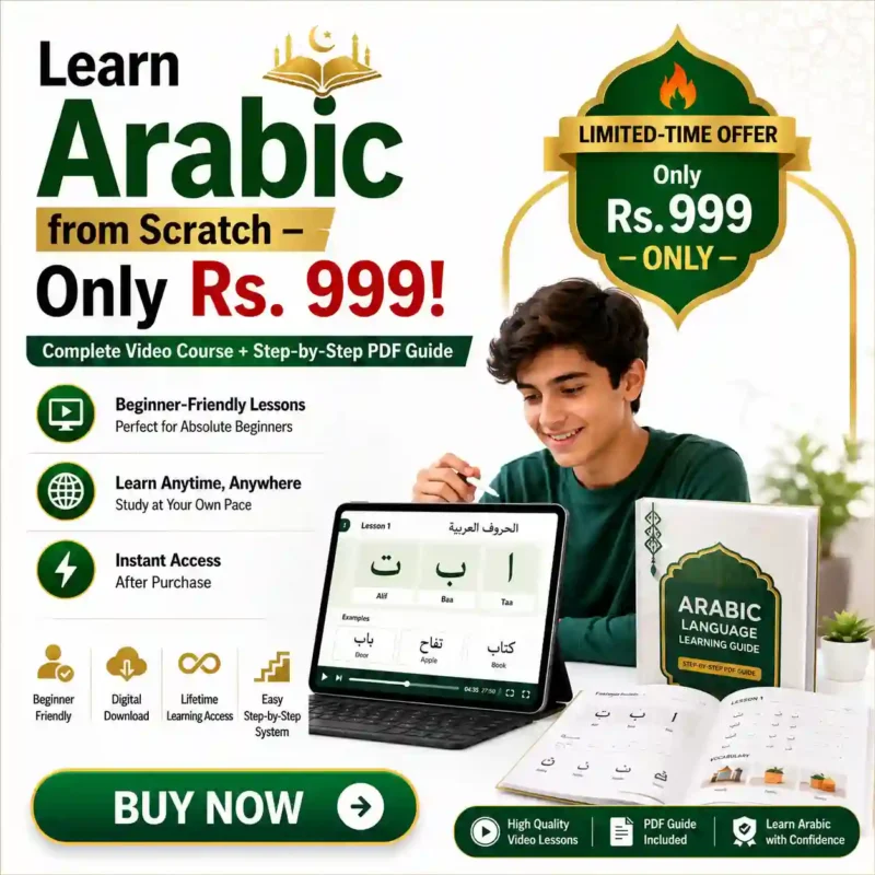 🌟 Learn Arabic from Scratch – Only Rs. 999