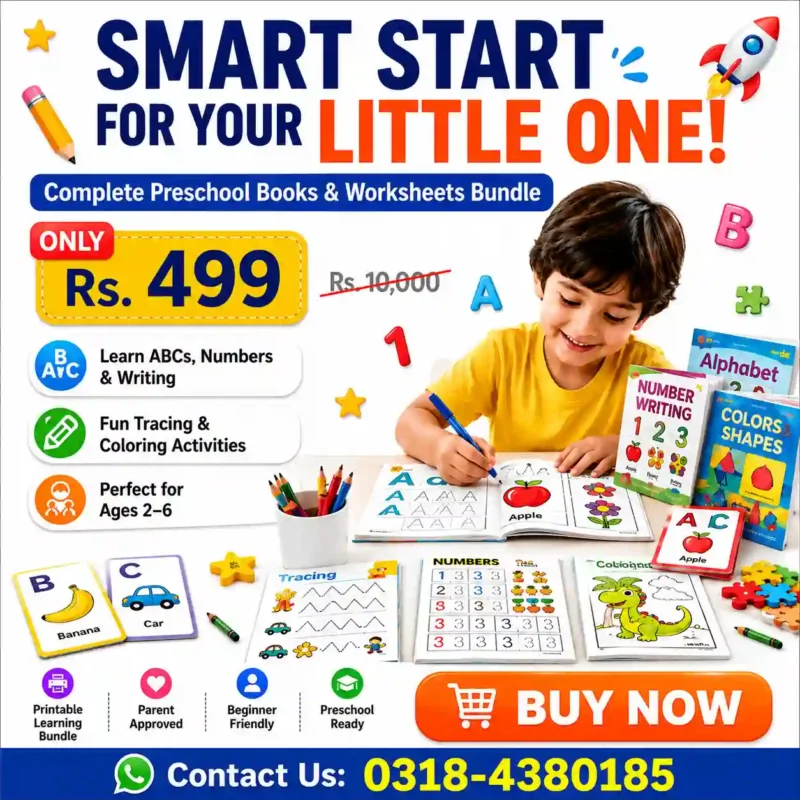 Preschool Books & Worksheet Bundle – Printable Learning Activities for Kids Ages 2–6