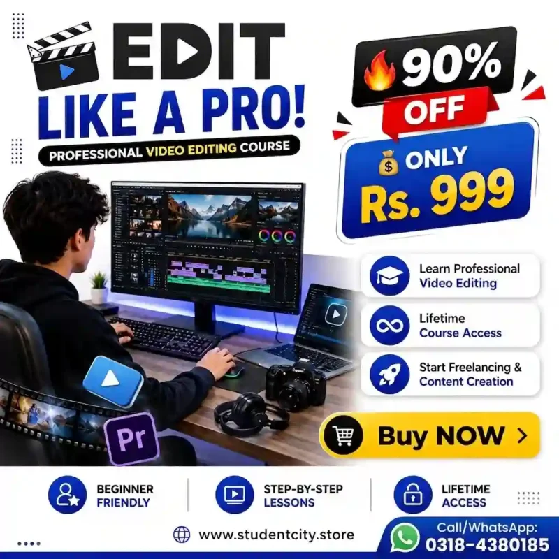 Complete Video Editing Course for Beginners – Edit Like a Pro with Lifetime Access
