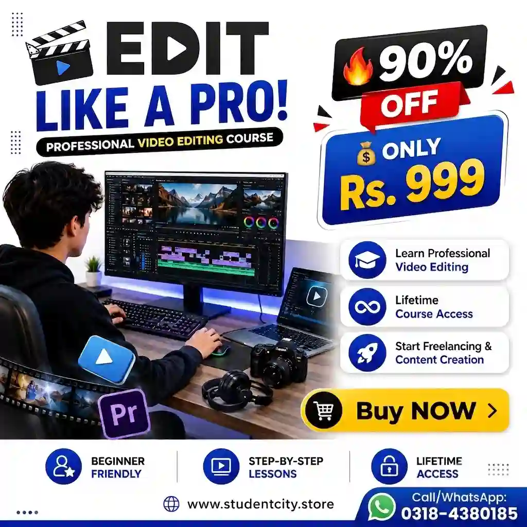 Complete Video Editing Course for Beginners – Edit Like a Pro with Lifetime Access