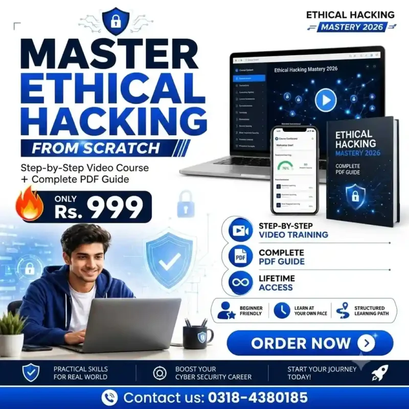 Ethical Hacking Mastery 2026 – Complete Cyber Security Course for Beginners | Only Rs. 999